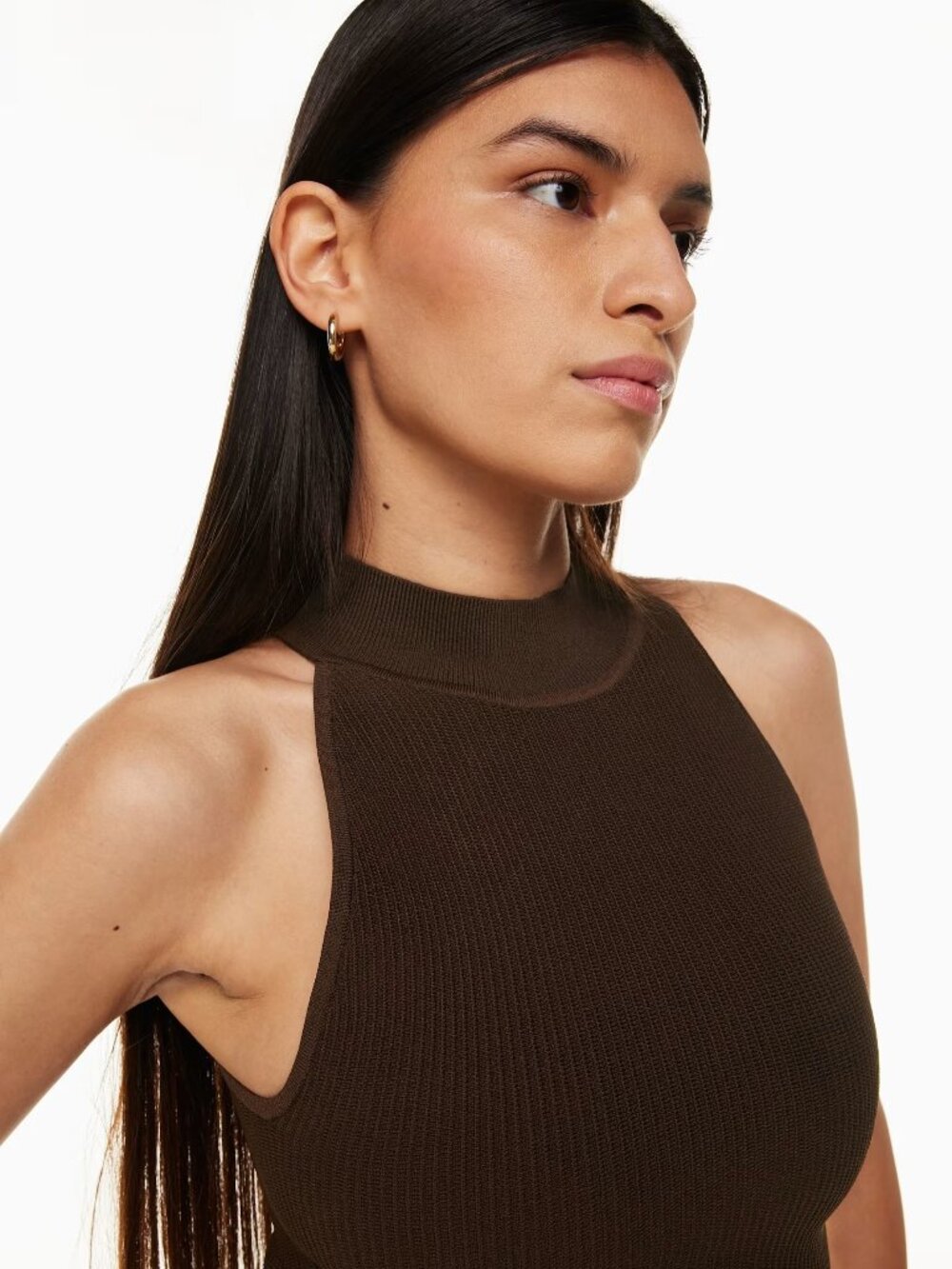 Babaton Sculpt Knit Mockneck Halter Top
